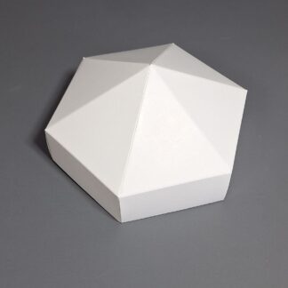 Коробка белая юрта 21*21*11 см