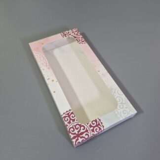 Коробка для шоколада Юрта розовая 18*9*2 см