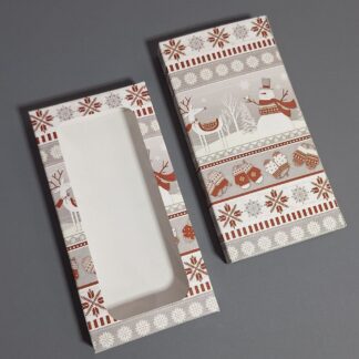 Коробка для шоколада "Снеговик" 18*9*2 см