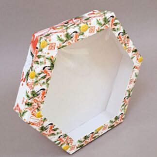 Коробка Новый Год Снегирь 18*18*4 см