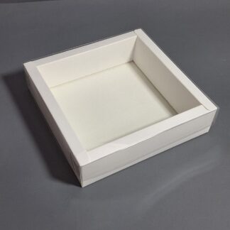 Коробка Белое дно + прозр. Крышка 20*20*5 (17*17*5) см