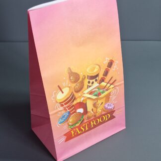 Пакет фаст фуд с дырочкой-25*15*10