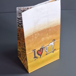 Пакет пиво с дырочкой-25*15*10 см