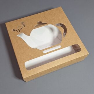 Коробка Чайник крафт 22*22*5,5 см