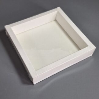 Коробка Белый 17*17*4 (20*20*4 внешний, бортик 1,5см)