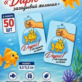 Набор бирок "Дарю" 8,5*5,5 см - 50 шт