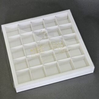 Коробка Белая на 25 ячеек Мечеть 23*23*3 (21*21*3) см