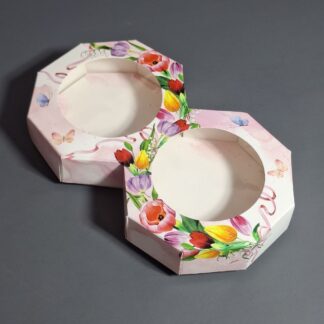 Коробка Восьмерка цветы 24*14*4 см