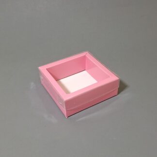 Коробка Розовый 10*10*3,5 (8*8*3,5) см